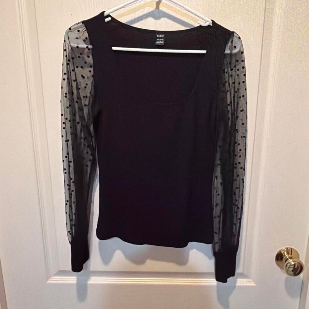 Shein Women's Black Blouse